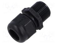 Cable gland; with long thread; M20; 1.5; polyamide; black OBO BETTERMANN