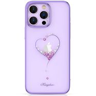 Silicone case with Swarovski Kingxbar Wish Series crystals for iPhone 14 Pro - purple, Kingxbar