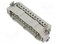 Connector: HDC; contact insert; male; CNE; PIN: 24; 16A; 600V; 24+PE ILME