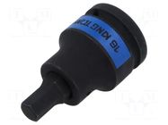 Socket; hex key,socket spanner,impact; HEX 12mm; 3/4" KING TONY