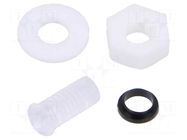 Fiber for LED; Ø3mm; L: 6.4mm; round; Front: convex; IP67 BIVAR