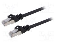 Patch cord; S/FTP; 6a; solid; Cu; LSZH; black; 20m; 27AWG; Cablexpert GEMBIRD