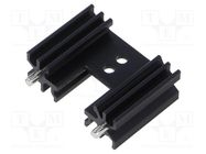 Heatsink: extruded; H; TO218,TO220,TOP3; black; L: 25mm; W: 34.5mm ALUTRONIC