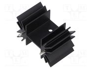 Heatsink: extruded; H; TO218,TO220,TOP3; black; L: 25.4mm; W: 42mm ALUTRONIC