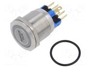 Switch: vandal resistant; Pos: 2; SPST-NO + SPST-NC; 2A/48VDC E-SWITCH