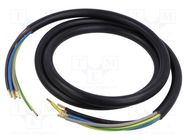 Wire; H05VV-F,OWY; 5G2.5mm2; round; stranded; Cu; PVC; black; 2m SIMECH