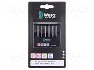 Kit: screwdriver bits; Hex Plus key,Phillips,Torx®; 1/4"; 6pcs. WERA