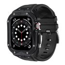 Kingxbar CYF140 2in1 armored case for Apple Watch 9, 8, 7 (45 mm) made of stainless steel with a strap, black, Kingxbar