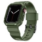 Kingxbar CYF106 2in1 armored case for Apple Watch SE, 9, 8, 7, 6, 5, 4, 3, 2, 1 (41, 40, 38 mm) with strap green, Kingxbar