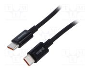 Cable; USB C plug,both sides; 1m; black; 100W BASEUS