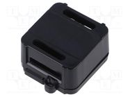 Enclosure: junction box; X: 44.4mm; Y: 57.2mm; Z: 25mm; black ITALTRONIC