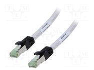 Patch cord; S/FTP; Cat 8; stranded; Cu; LSZH; grey; 1m; 24AWG Goobay