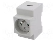 E-type socket; for DIN rail mounting PAWBOL