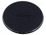 Inductance charger; black; Standard: Qi; 5÷12VDC; 15W SAVIO