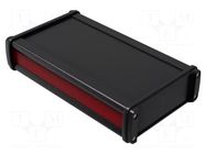 Enclosure: with panel; NoVoTronic; X: 126mm; Y: 220mm; Z: 49mm; black ROSE