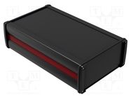 Enclosure: with panel; NoVoTronic; X: 190mm; Y: 90mm; Z: 320mm; black ROSE