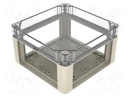 Enclosure: multipurpose; X: 270mm; Y: 270mm; Z: 150mm; with holes ROSE