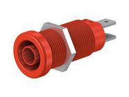 SOCKET, 4MM, SHROUDED, RED