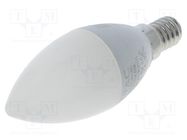 LED lamp; warm white; E14; 220/240VAC; 470lm; P: 4.5W; 180°; 3000K V-TAC