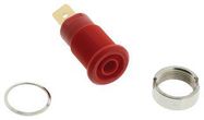 RECEPTACLE, 32A, 4MM, QUICK CONNECT, RED