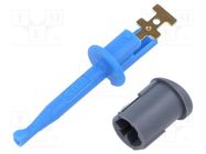 Clip-on probe; hook type; 6A; 70VDC; blue; Grip capac: max.3.5mm ELECTRO-PJP
