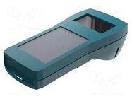 Enclosure: for display; X: 84mm; Y: 180mm; Z: 53.5mm; ABS; ocean blue ROSE