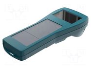 Enclosure: for display; X: 97mm; Y: 229mm; Z: 53.5mm; ABS; ocean blue ROSE