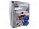 Electric switchboard; IP44; wall mount; Enclos.mat: ABS PAWBOL