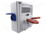 Electric switchboard; IP44; wall mount; Enclos.mat: ABS PAWBOL
