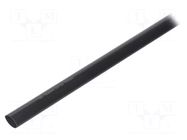 Heat shrink sleeve; glued; 25mm; L: 1m; black; Temp: -25÷125°C RADPOL