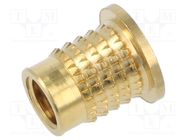 Threaded insert; brass; M8; BN 37896; L: 13.8mm; for plastic 