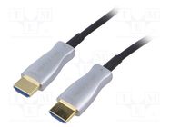 Cable; HDMI 2.1,optical; HDMI plug,both sides; 5m; black AKYGA