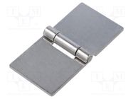 Hinge; Width: 80mm; stainless steel; H: 40mm; for welding ELESA+GANTER