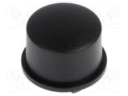 Button; round; black; Ø12mm; 5G; H: 6.7mm MEC