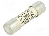 Fuse: fuse; 6A; 1kVDC; gPV; ceramic,cylindrical; 10.3x38mm BUSSMANN