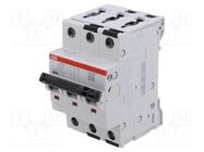 Circuit breaker; 415VAC; Inom: 2A; Poles: 3; for DIN rail mounting ABB