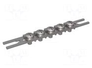 Earthing rail; W: 12mm; L: 185mm ROSE