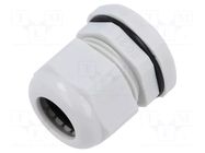 Cable gland; PG21; polyamide; light grey KRADEX