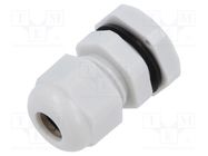 Cable gland; PG9; polyamide; light grey KRADEX