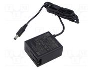 Power supply: switching; mains,plug; 5VDC; 3A; 15W; Out: 5,5/2,1 MEAN WELL