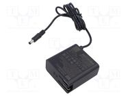 Power supply: switching; mains,plug; 9VDC; 3.33A; 30W; Out: 5,5/2,1 MEAN WELL