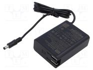 Power supply: switched-mode; mains,plug; 24VDC; 3.75A; 90W; 92% MEAN WELL