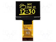 Display: OLED; graphical; 1.1"; 96x64; Dim: 29x22.5x1.65mm; yellow RAYSTAR OPTRONICS