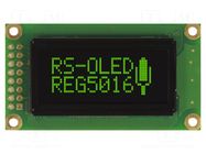 Display: OLED; graphical; 1.26"; 50x16; green; 5VDC; Touchpad: none RAYSTAR OPTRONICS