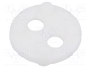 Spacer sleeve; LED; Øout: 6.4mm; ØLED: 3mm,5mm; L: 1.8mm; white BIVAR