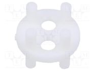 Spacer sleeve; LED; Øout: 6.4mm; ØLED: 3mm,5mm; L: 5.1mm; white BIVAR