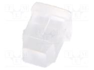 Fiber for LED; square; 2.3x2.3mm; Front: convex; straight BIVAR