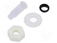 Fiber for LED; Ø3mm; L: 8mm; round; Front: convex; IP67 BIVAR