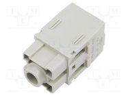 Connector: HDC; contact insert; female; MIXO; PIN: 1; w/o contacts ILME
