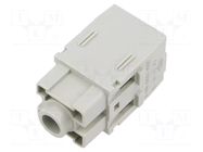 Connector: HDC; contact insert; female; MIXO; PIN: 1; w/o contacts ILME